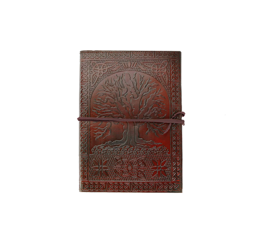 This Personalized Leather Journal, Embossed With The Timeless Tree Of Life Symbol, Is A Great Way To Celebrate Your Thoughts. It Ideal Size For Daily Journaling, Travel Notes, Or Spiritual Reflections, s. Entries Are Kept Safe Traditional Wrap Closure, And Intricate Hand-tooling Adds Touch Vintage Charm. Acid-free Pages Journal Thoughtful Present Both Men Women perfect Graduations Birthdays.