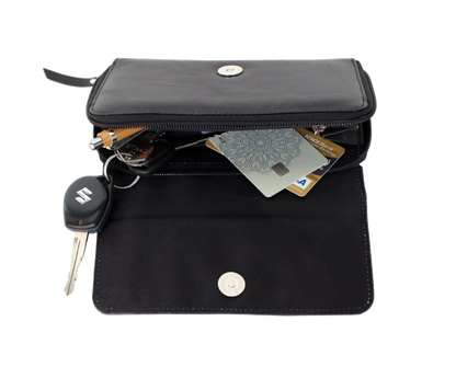 This Personalized Leather Wallet Clutch Offers Smart Interior Organization With A Secure Zippered Compartment, Multiple Card Slots, And Ample Space For Essentials Like Keys, Cash, And Credit Cards. Designed For Regular Use, Office Carry, And Party Events, It Keeps Your Belongings Neatly Organized And Easily Accessible. The Snap Closure Flap Adds Extra Security. A Perfect Blend Of Style And Utility, It Makes A Thoughtful Customized Birthday Or Graduation Gift For Men And Women.