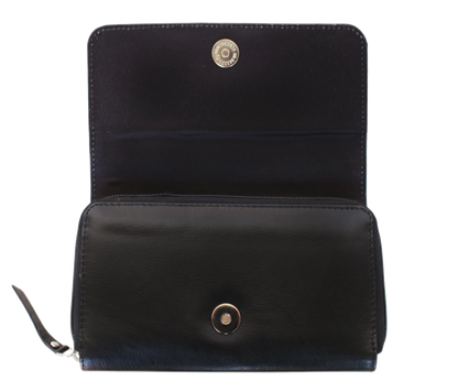 This Personalized Black Leather Wallet Clutch Features A Sleek Design With Secure Snap-button Flap And Zippered Compartment, Perfect For Modern Women Who Value Style Functionality. Ideal Daily Use, Office Meetings, Or Party Occasions, It Offers Spacious Storage Cards, Cash, Coins. Crafted From Premium Minimalist Touch, Suits Both Casual Formal Settings. Thoughtful Customized Birthday Graduation Gift Men Women, Blends Elegance Practicality.