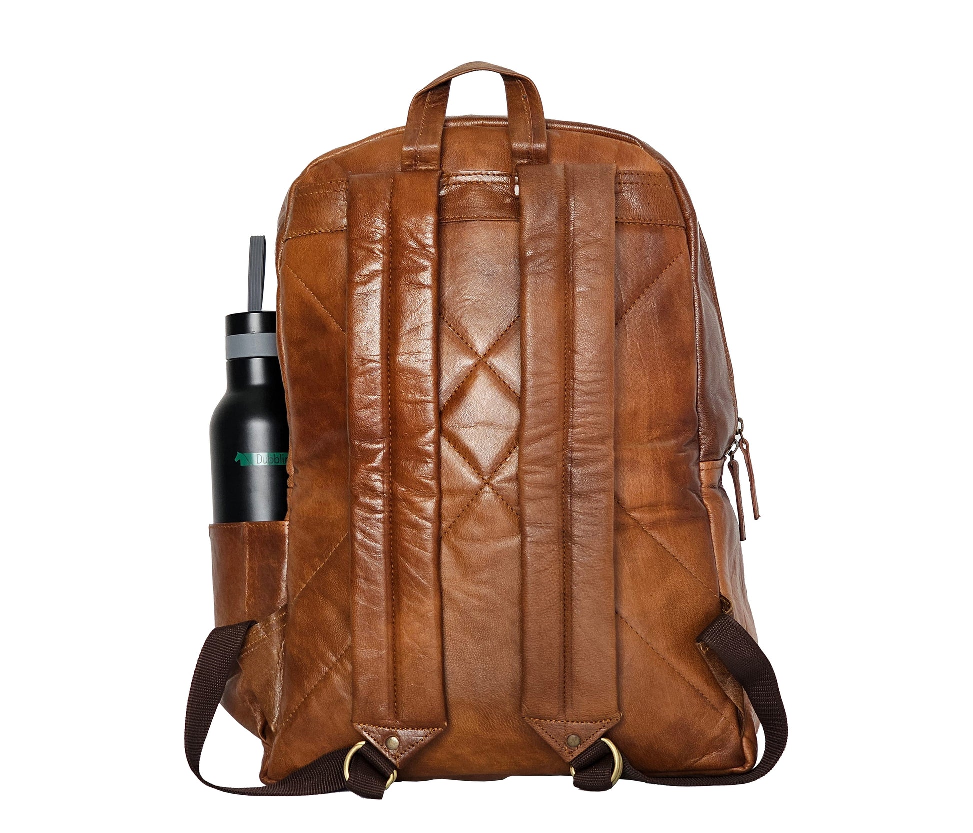 Jaald X Backpack handmade backpack - top handle and hardware.