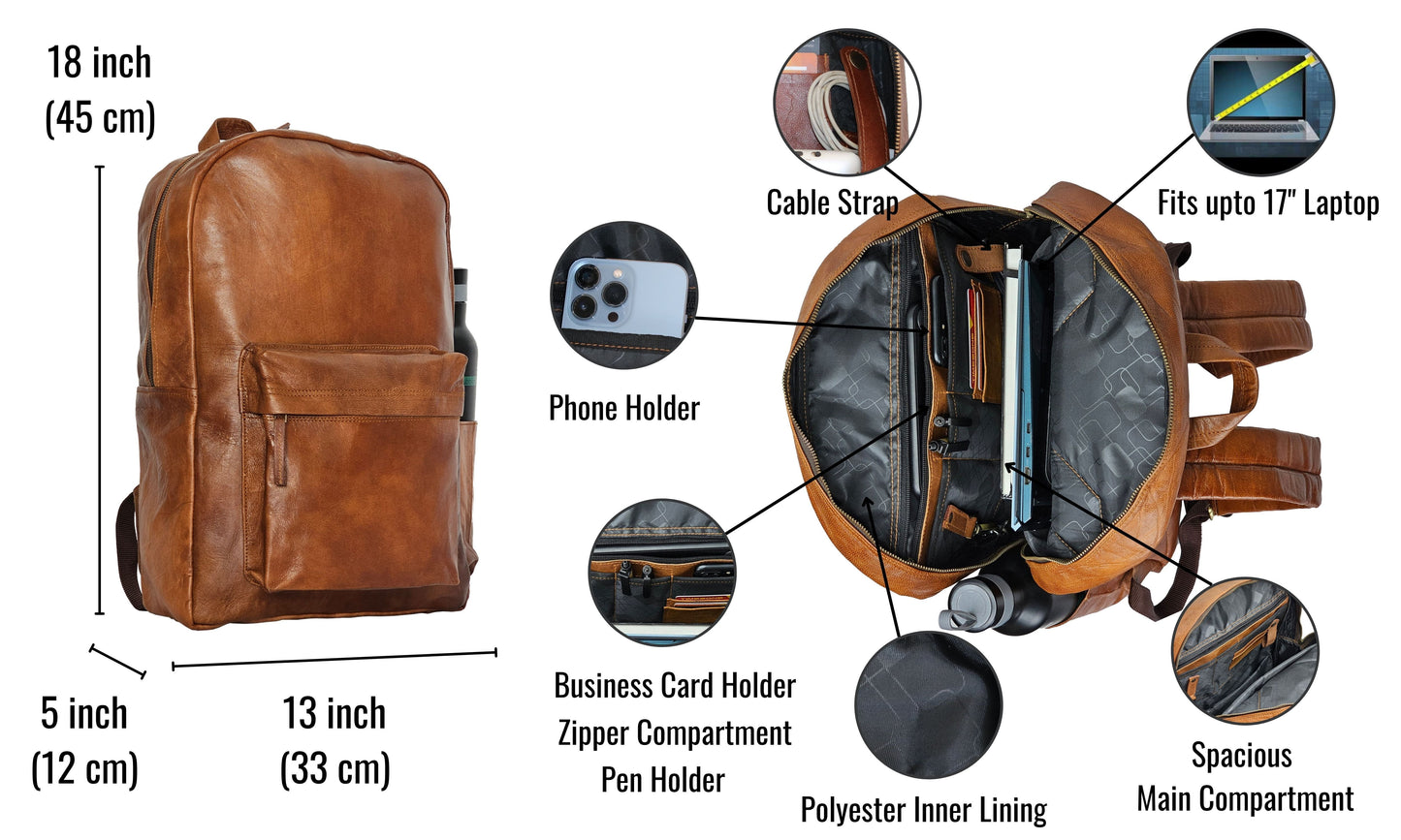 Jaald X Backpack handmade backpack - interior organiser detail.