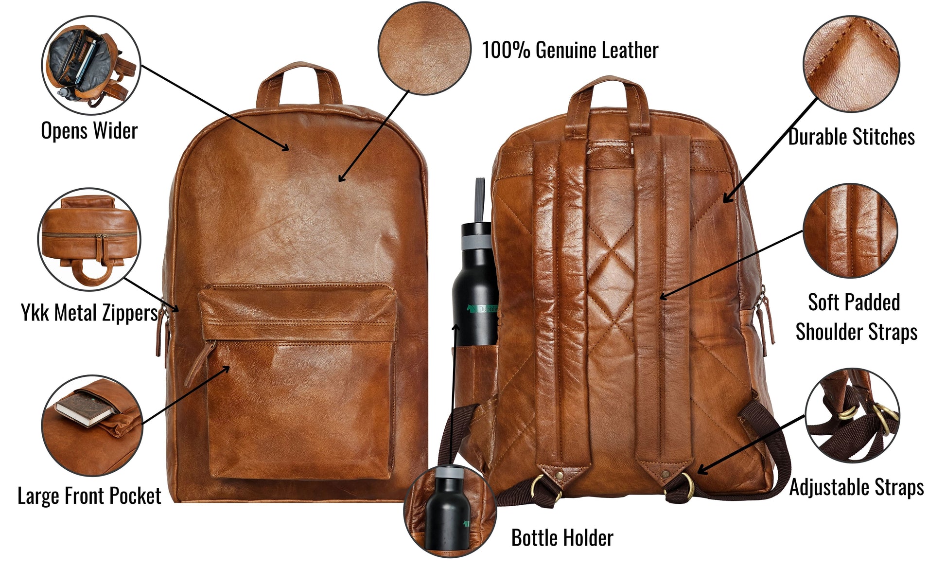 Jaald X Backpack handmade backpack - worn on the back by model.