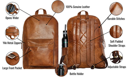 Jaald X Backpack handmade backpack - worn on the back by model.