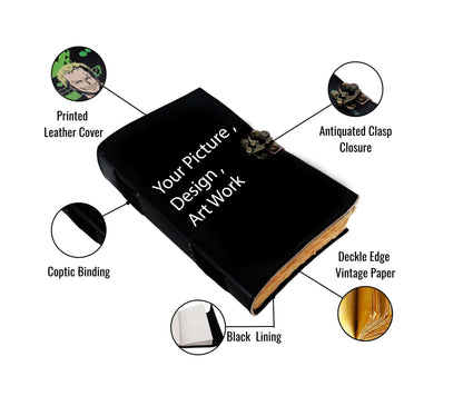 Customised Leather Vintage Deckle Edge Paper Journal